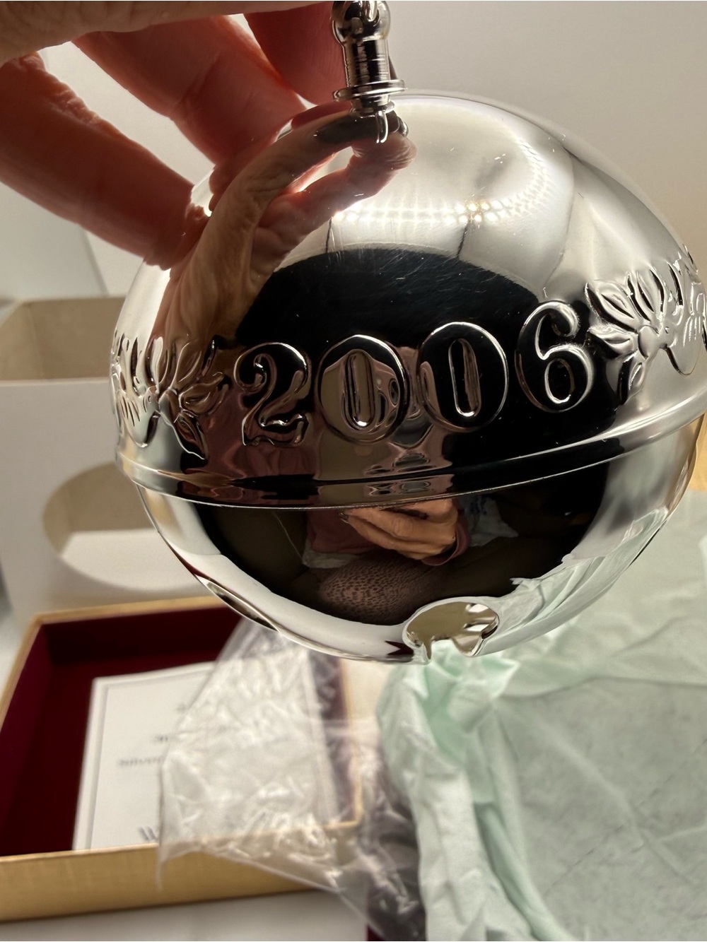 Wallace Silversmiths Silver 2006 Bell Ornament - Picture 6 of 10